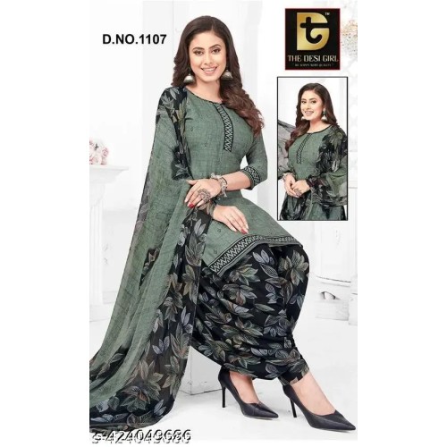 Polyster/Crepe fabric-TDG The Desigirl pure synthetics leon printed suits and dress material in beautiful design for womens n girls